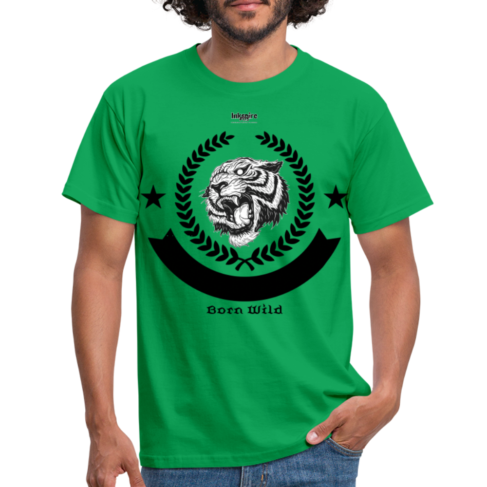 Born Wild Logo Men’s T-Shirt - kelly green