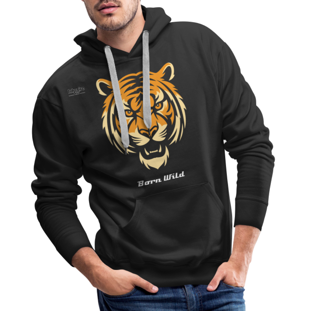Tiger Born Wild Men’s Premium Hoodie - black