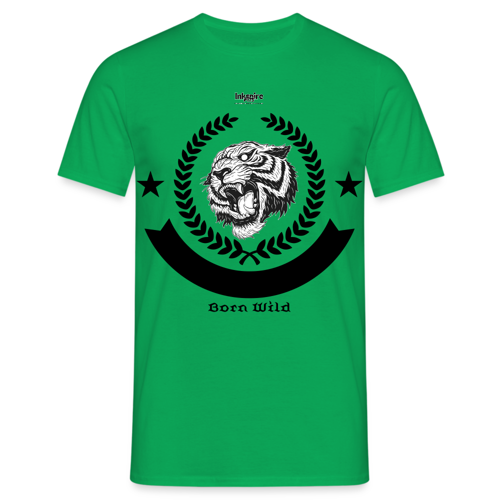 Born Wild Logo Men’s T-Shirt - kelly green