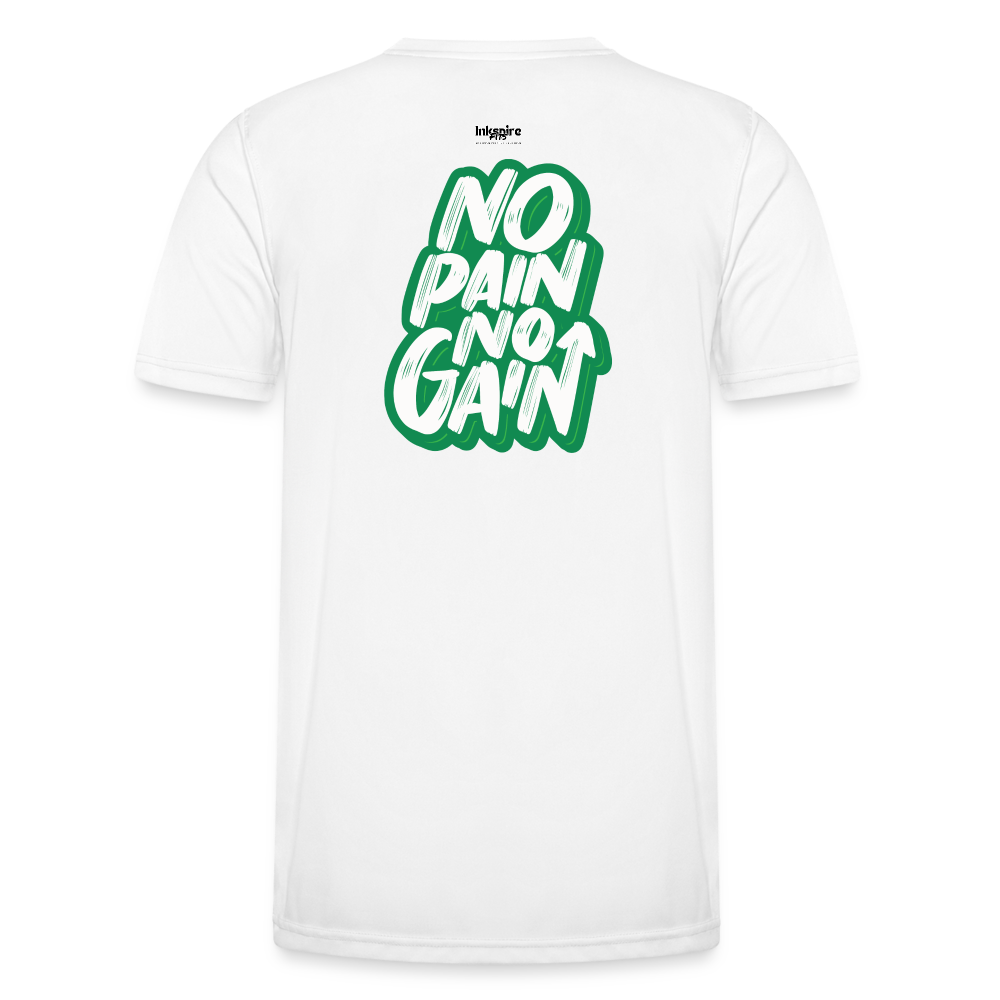 No Pain No Gain Rare Edition Men's Functional T-Shirt - white