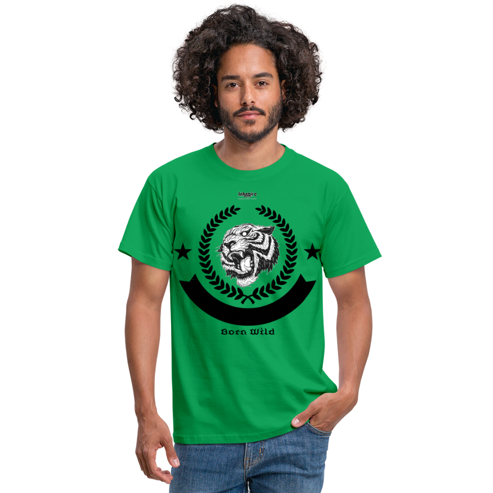 Born Wild Logo Men’s T-Shirt - kelly green
