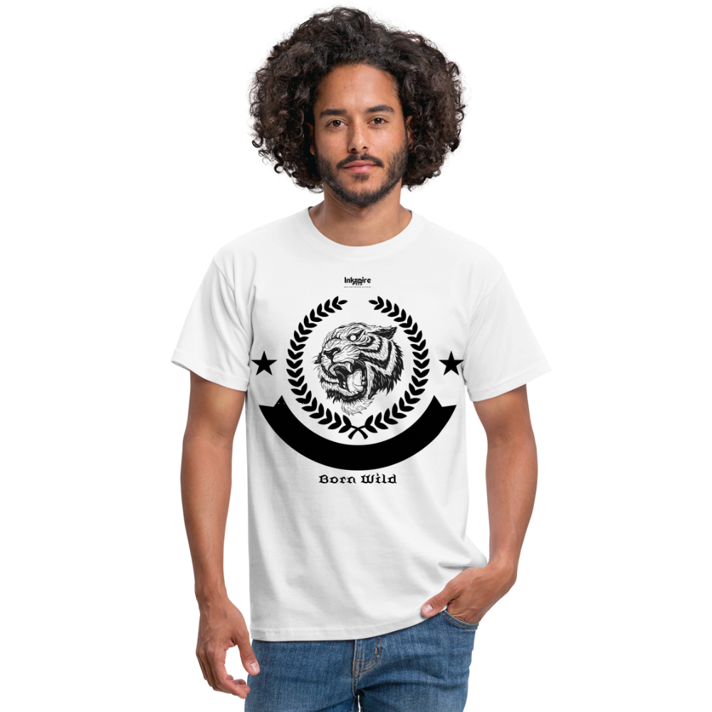 Born Wild Logo Men’s T-Shirt - white