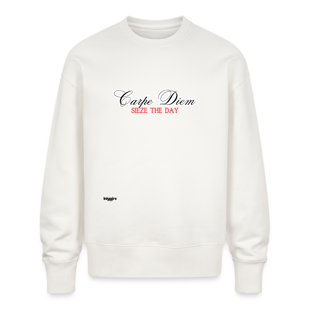 Oversize Organic Sweatshirt for Women | Carpe Diem - OFF WHITE