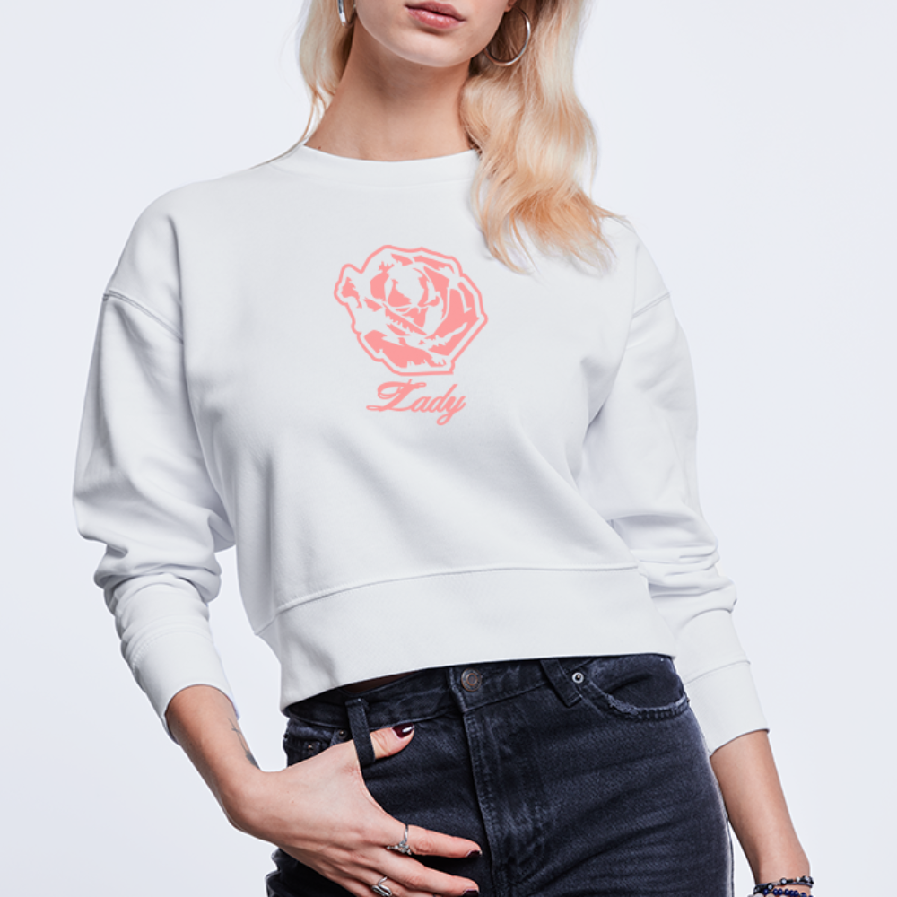 Lady CROPSTER Women’s Cropped Organic Sweatshirt - white