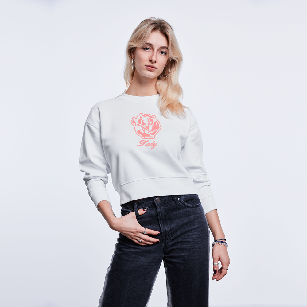 Lady CROPSTER Women’s Cropped Organic Sweatshirt - white
