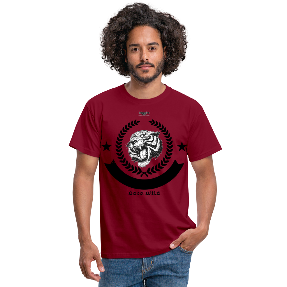 Born Wild Logo Men’s T-Shirt - brick red