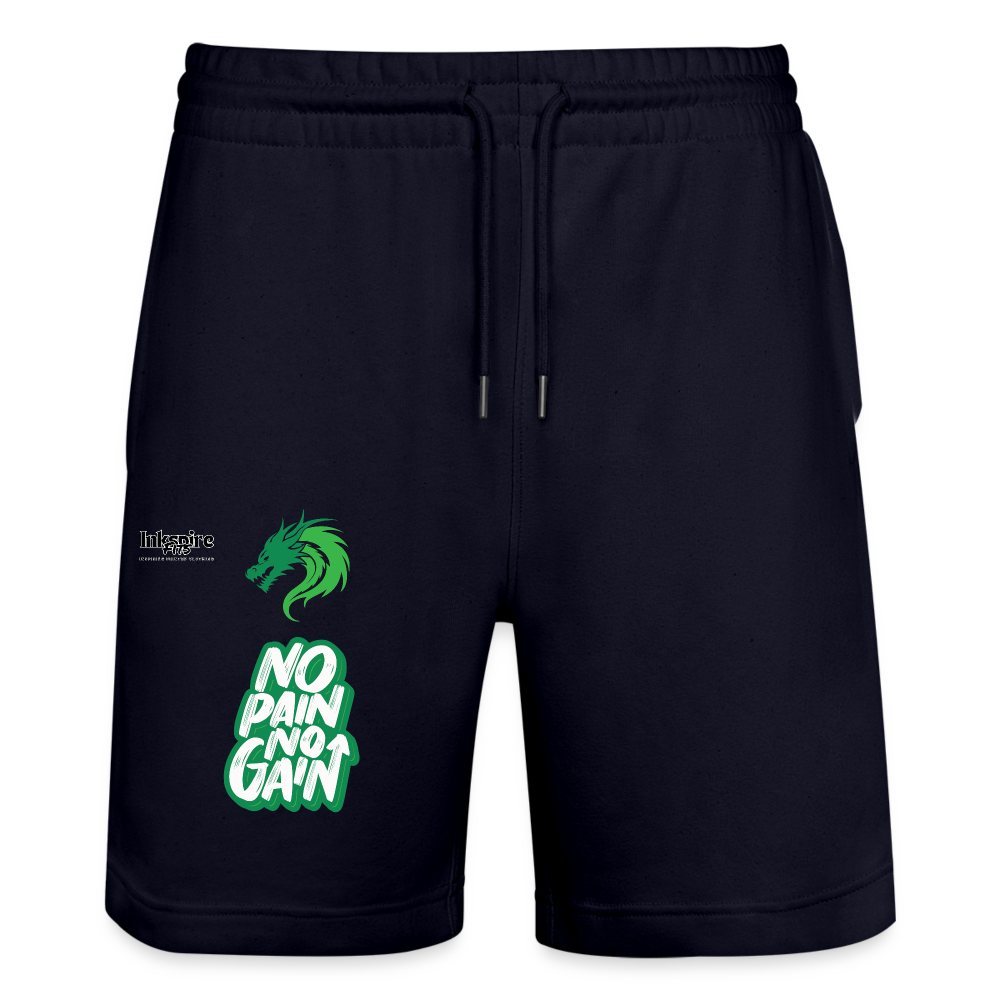 No Pain No Gain Unisex Organic Jogging Shorts - dark navy