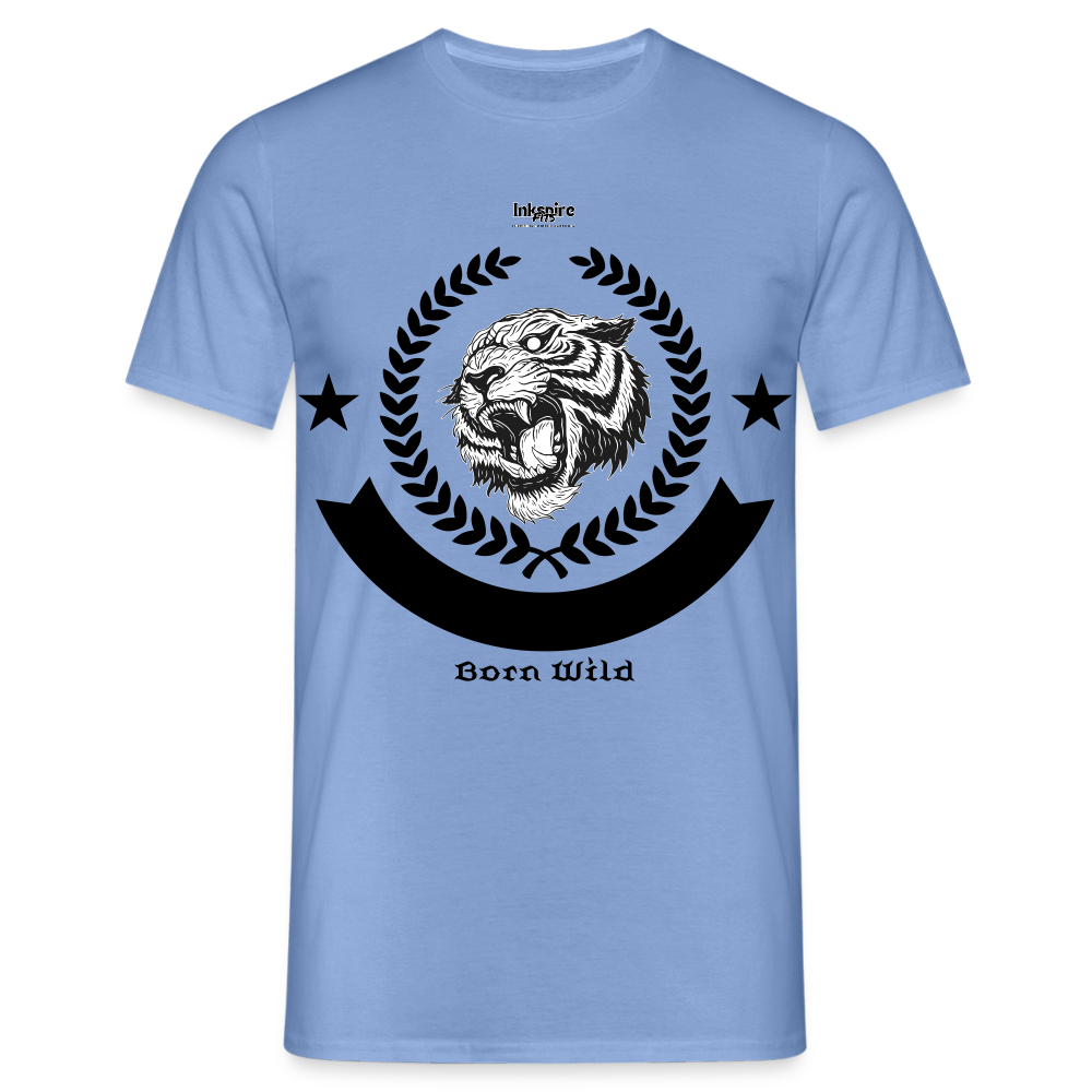 Born Wild Logo Men’s T-Shirt - carolina blue