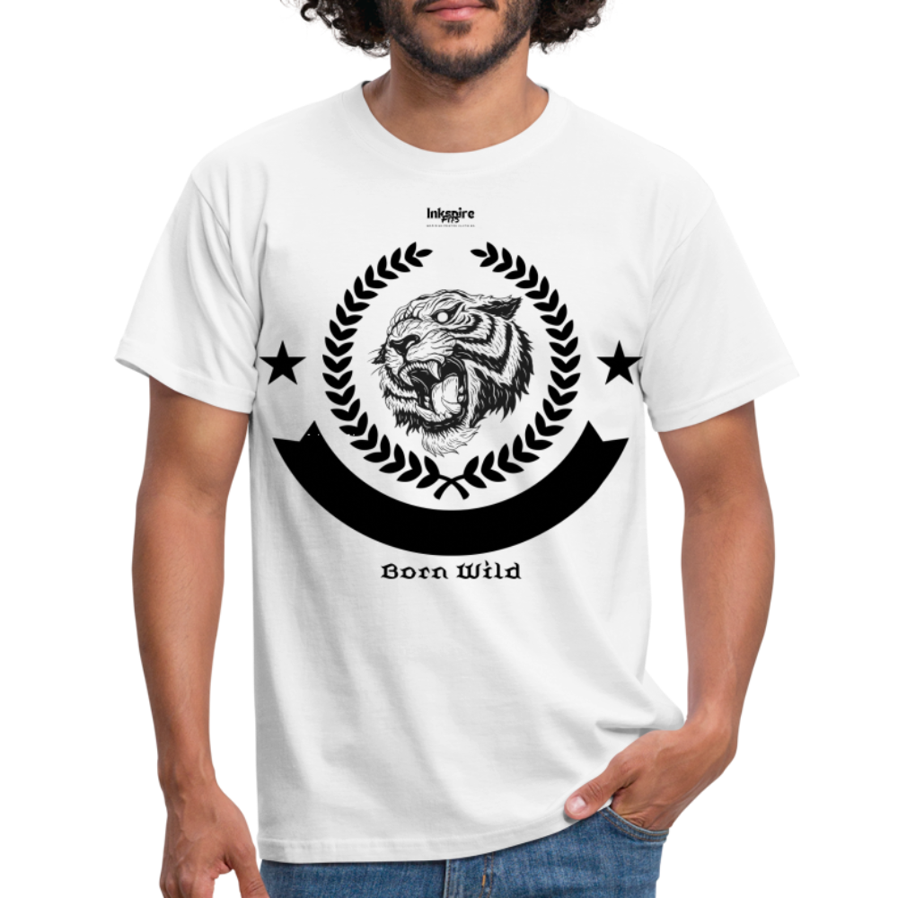 Born Wild Logo Men’s T-Shirt - white