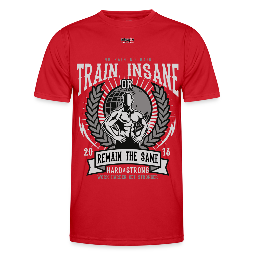 Train Insane Men's Functional T-Shirt - red