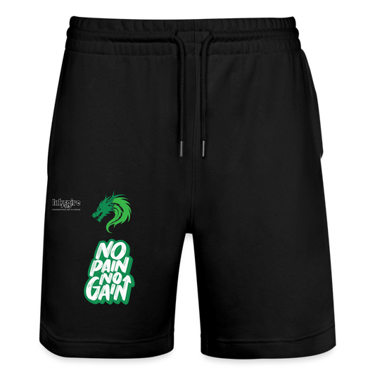 No Pain No Gain Unisex Organic Jogging Shorts - black