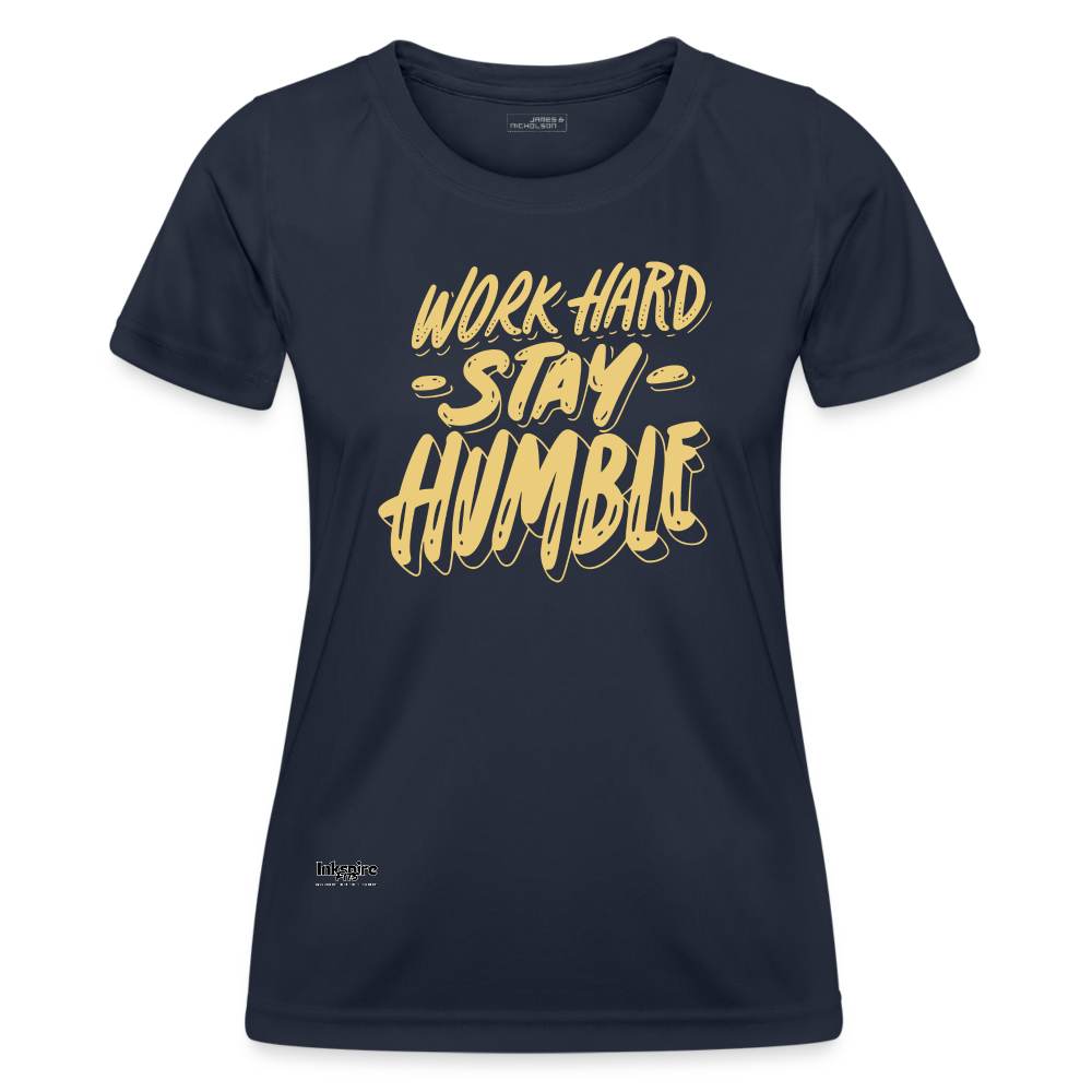 Work Hard Women's Functional T-Shirt - navy
