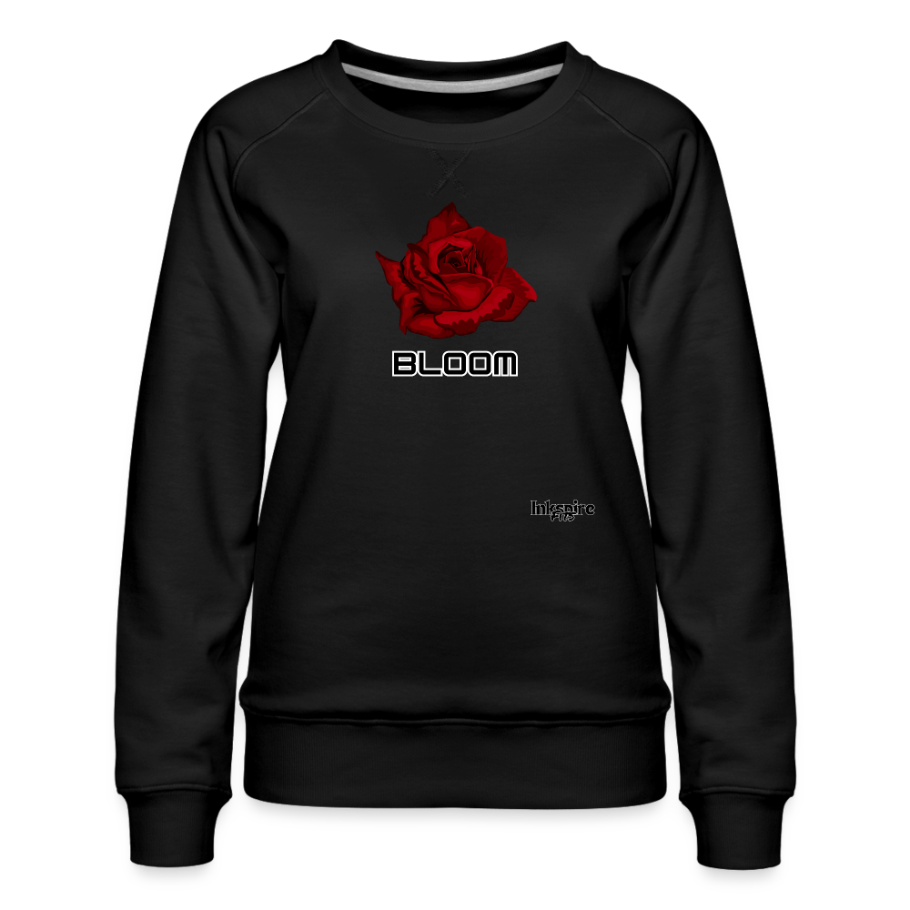 Women’s Sweatshirt Premium | Blooming Rose - black