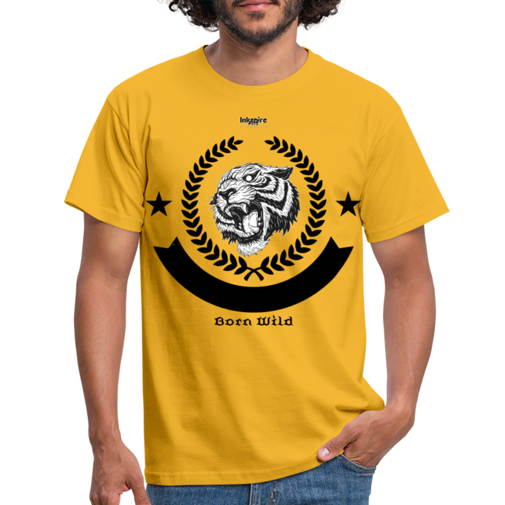 Born Wild Logo Men’s T-Shirt - yellow