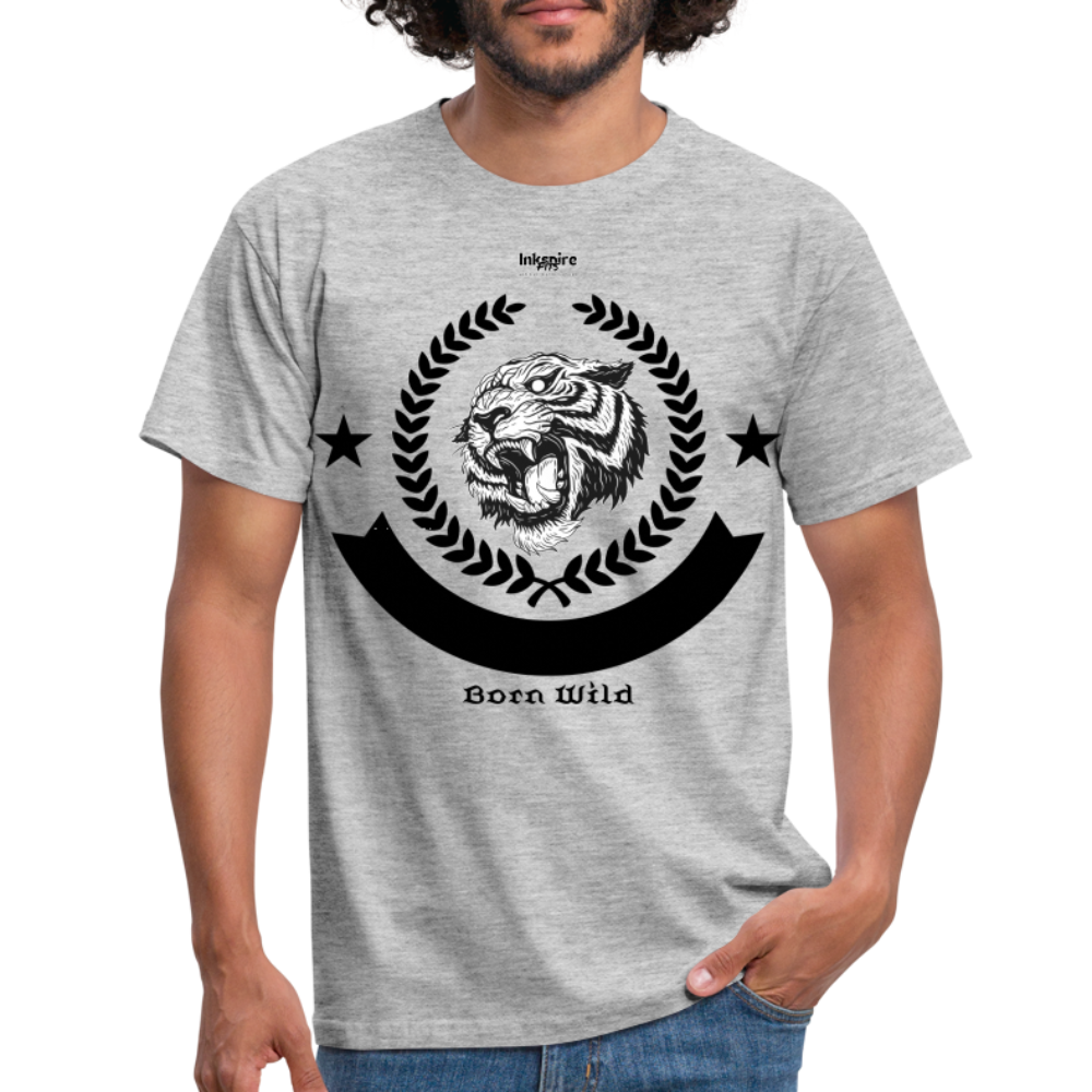 Born Wild Logo Men’s T-Shirt - heather grey