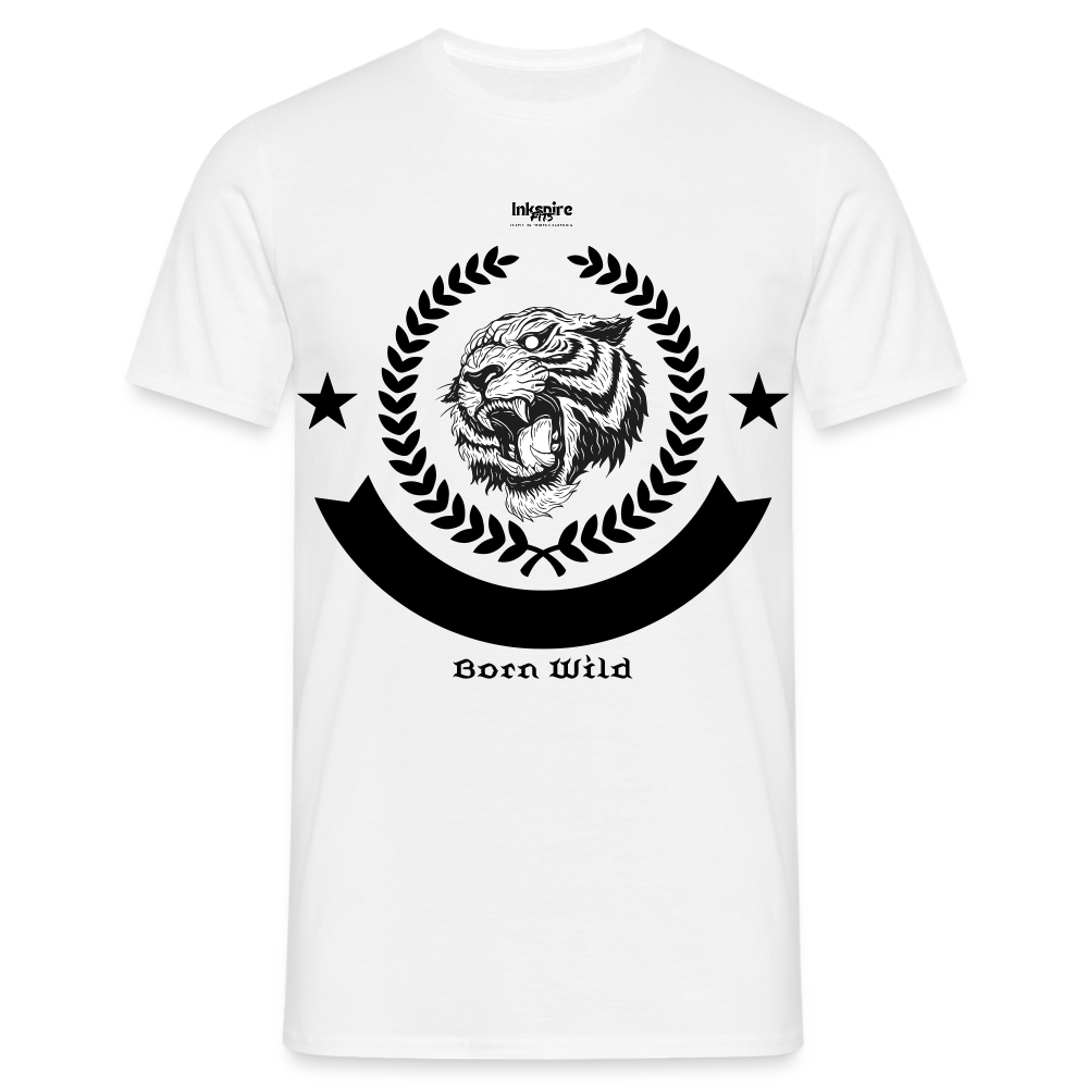 Born Wild Logo Men’s T-Shirt - white
