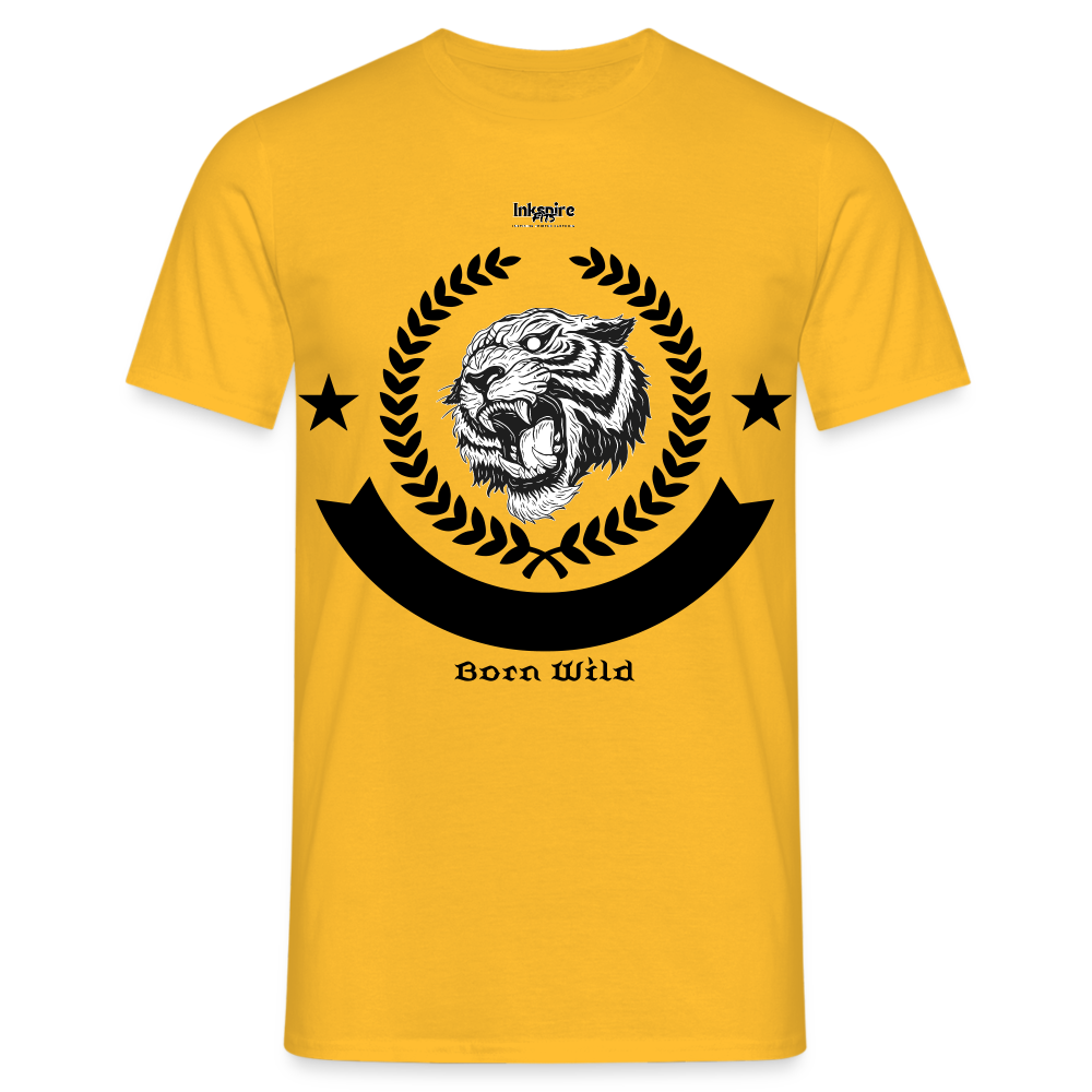 Born Wild Logo Men’s T-Shirt - yellow
