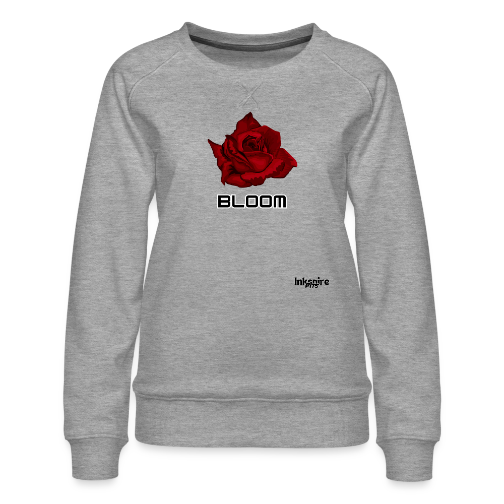 Women’s Sweatshirt Premium | Blooming Rose - heather grey