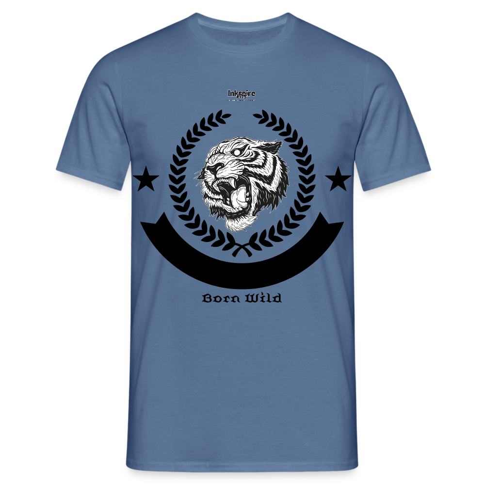 Born Wild Logo Men’s T-Shirt - dove blue