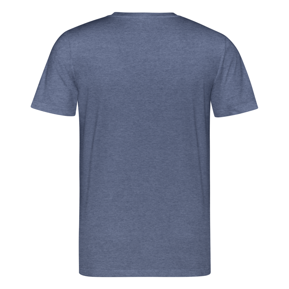 Wolf Born Wild Men’s Organic T-Shirt - dark heather blue