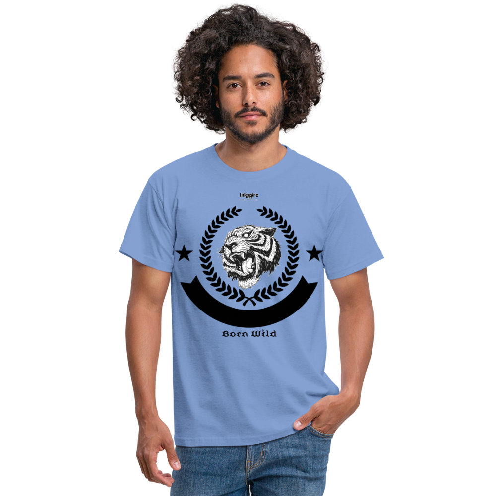 Born Wild Logo Men’s T-Shirt - carolina blue