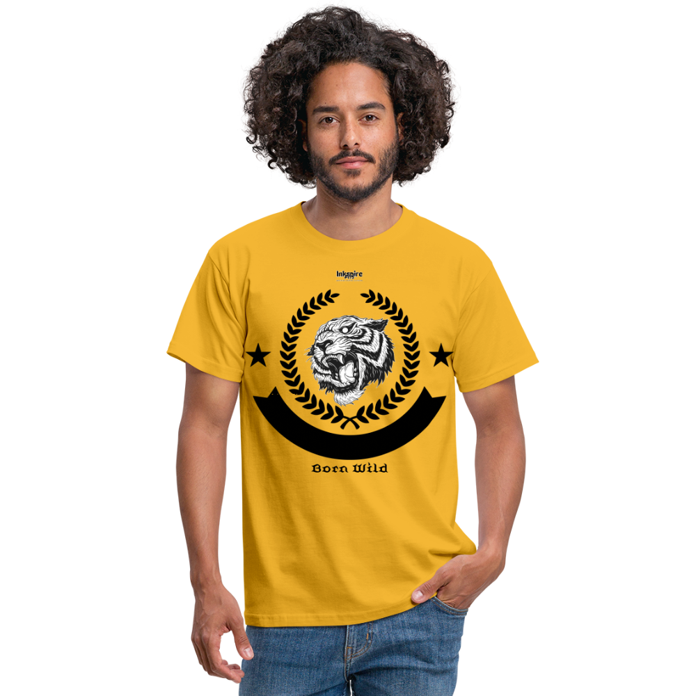 Born Wild Logo Men’s T-Shirt - yellow