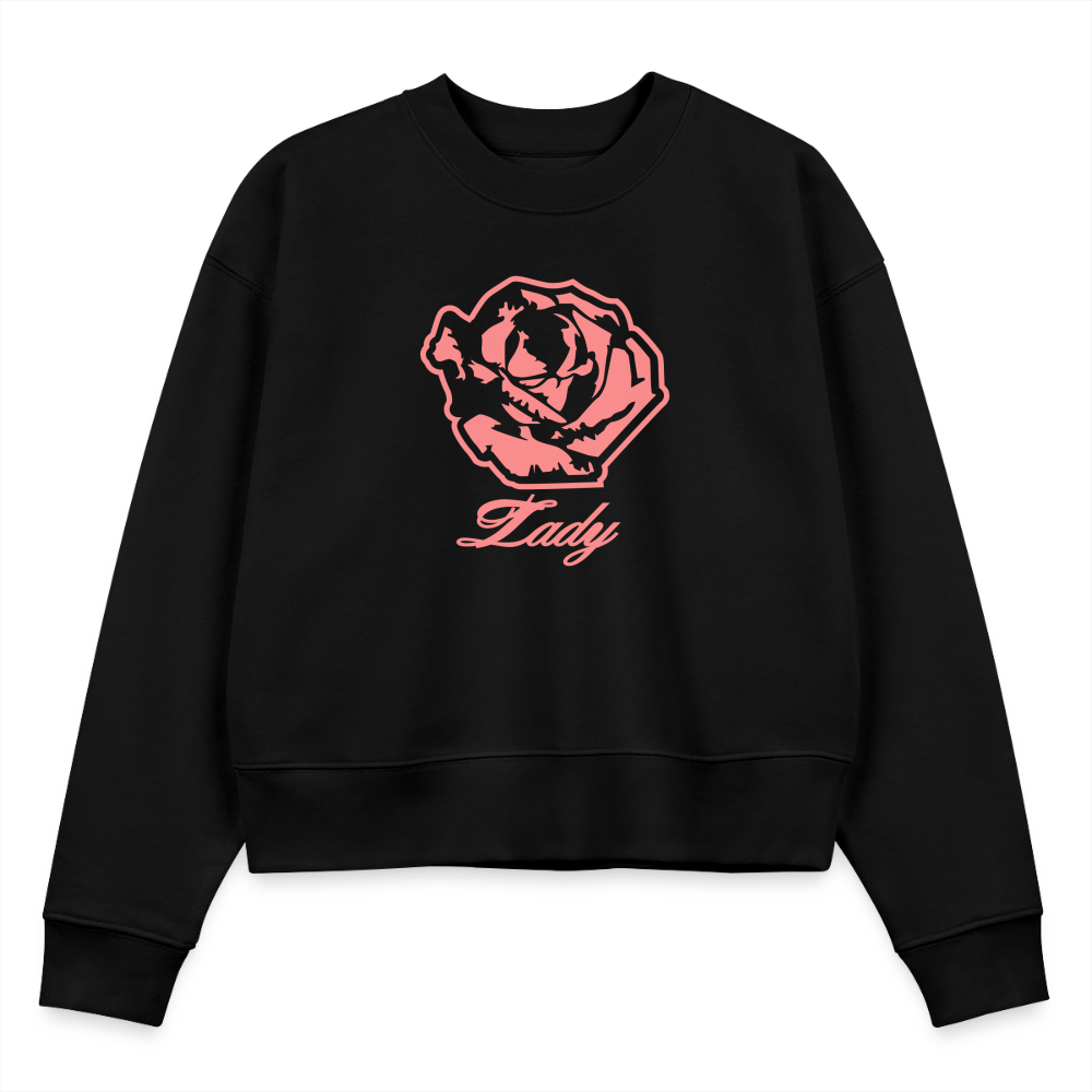 Lady CROPSTER Women’s Cropped Organic Sweatshirt - black