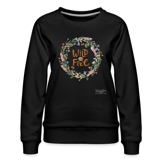 Women’s Premium Sweatshirt | Wild & Free - black