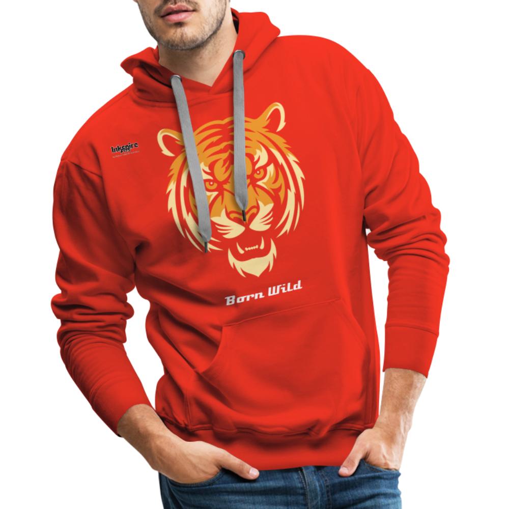 Tiger Born Wild Men’s Premium Hoodie - red