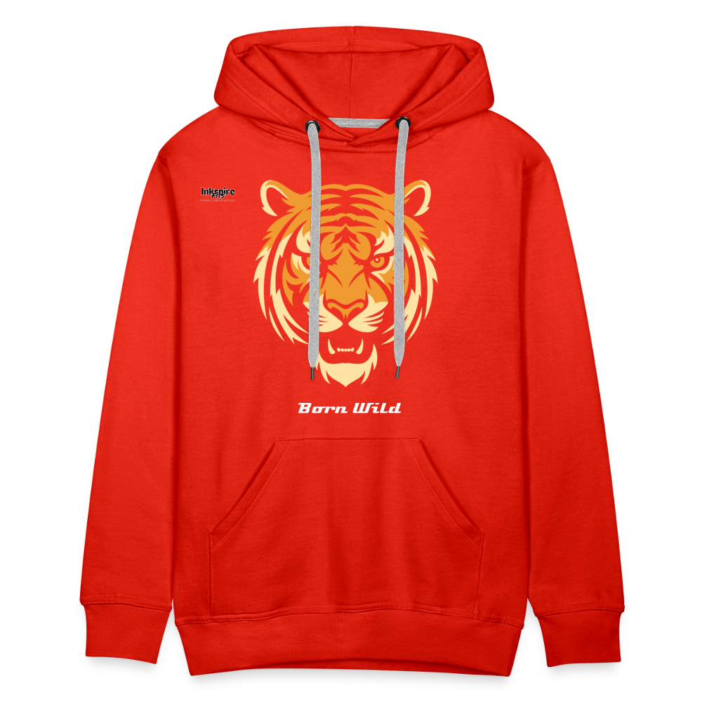 Tiger Born Wild Men’s Premium Hoodie - red