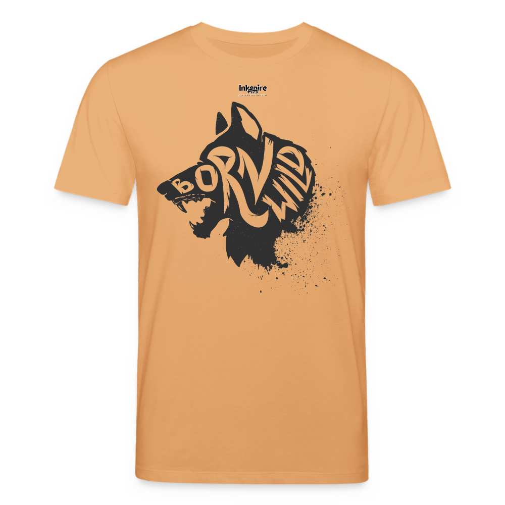 Wolf Born Wild Men’s Organic T-Shirt - ivory