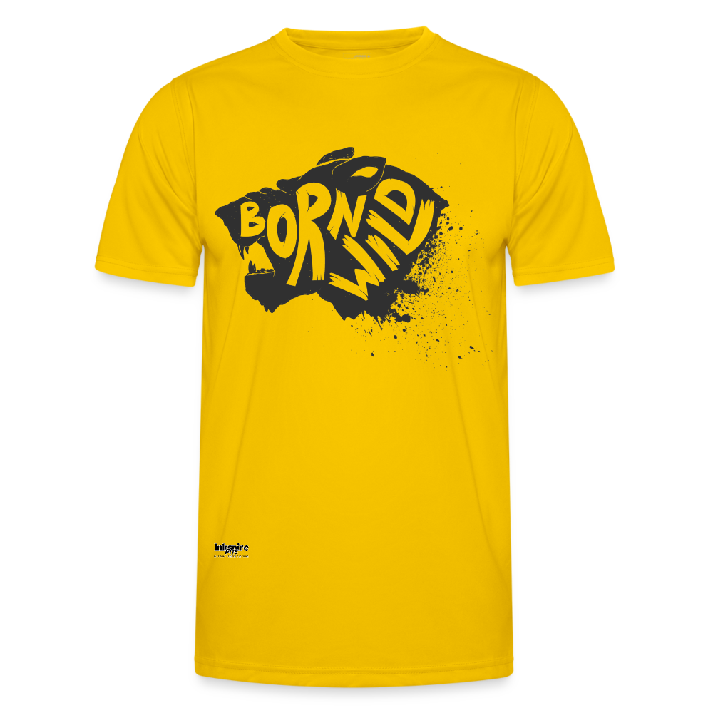 Born Wild Lion Functional T-Shirt - egg yellow