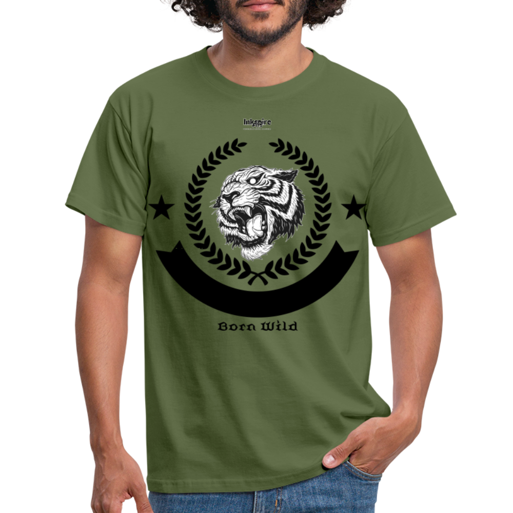 Born Wild Logo Men’s T-Shirt - military green