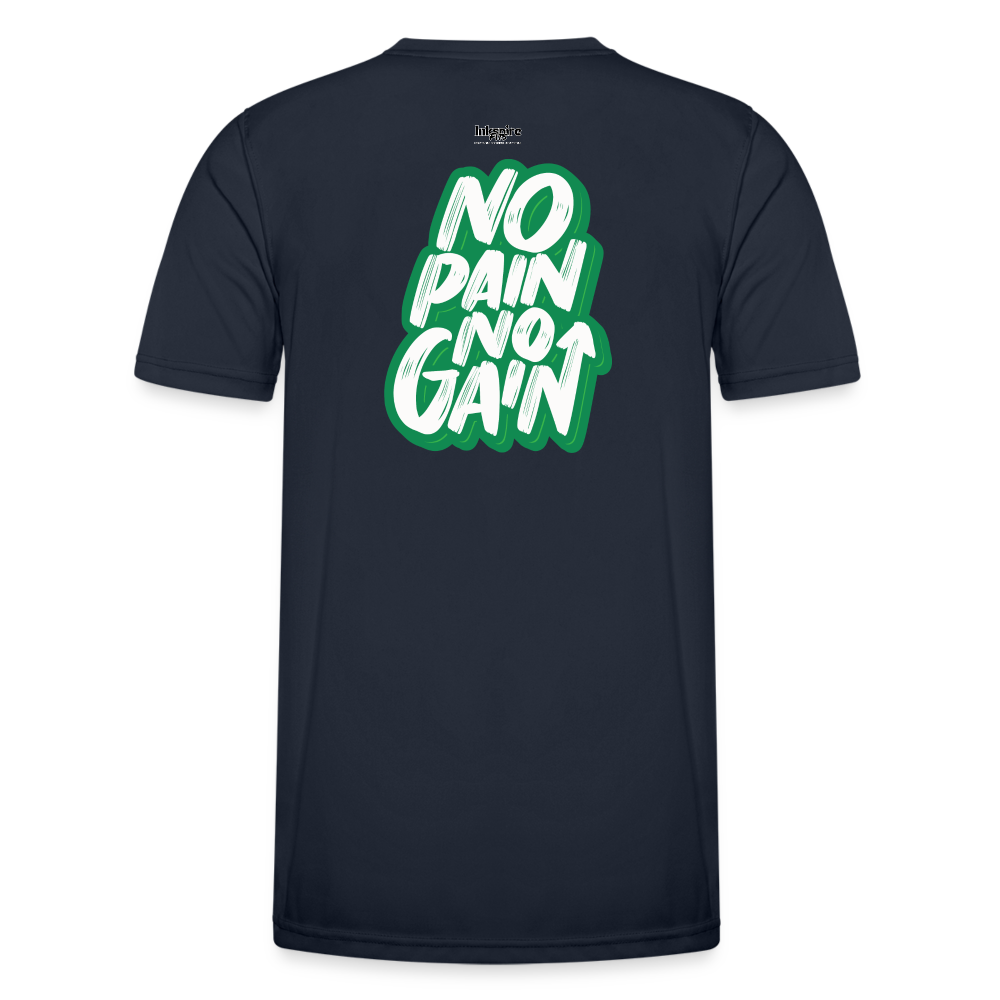 No Pain No Gain Rare Edition Men's Functional T-Shirt - navy