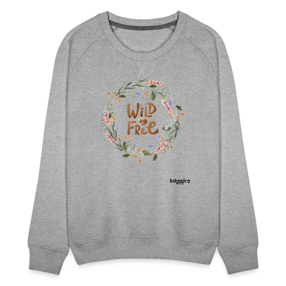 Women’s Premium Sweatshirt | Wild & Free - heather grey