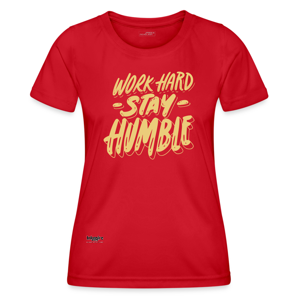 Work Hard Women's Functional T-Shirt - red