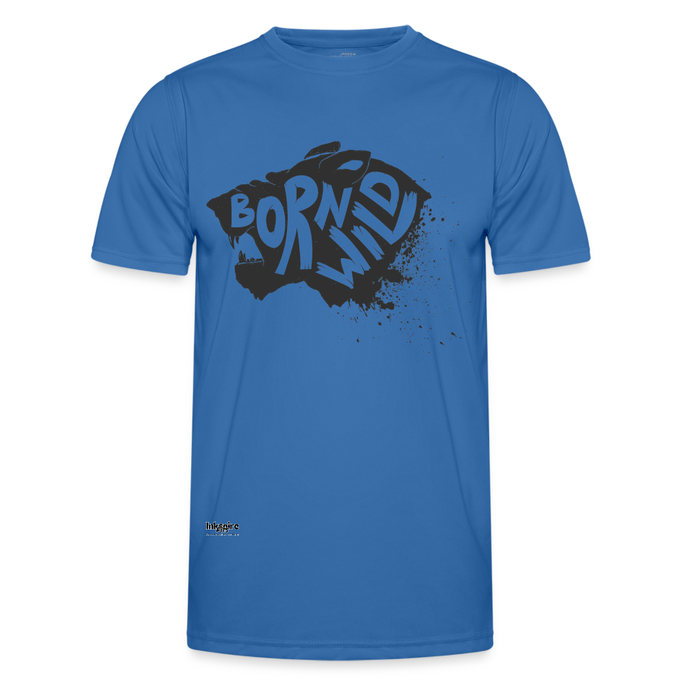 Born Wild Lion Functional T-Shirt - royal blue