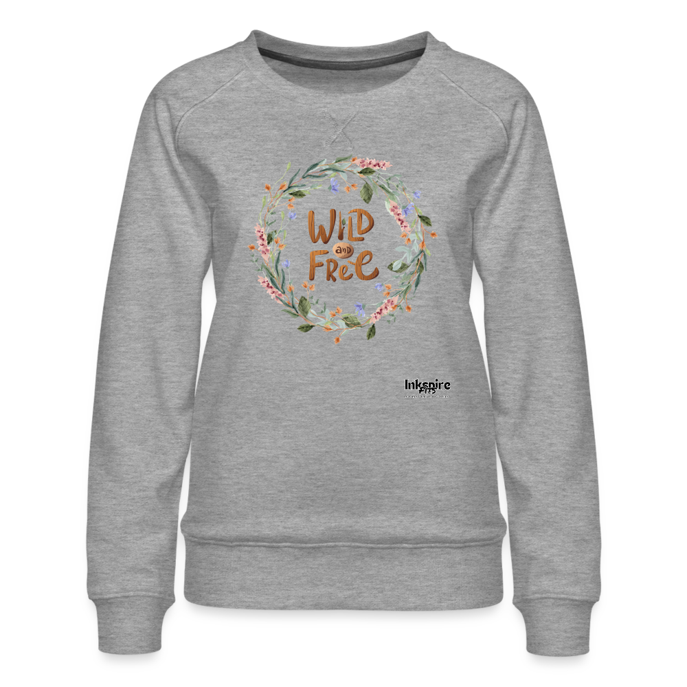 Women’s Premium Sweatshirt | Wild & Free - heather grey