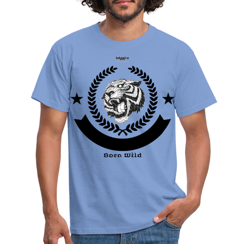 Born Wild Logo Men’s T-Shirt - carolina blue