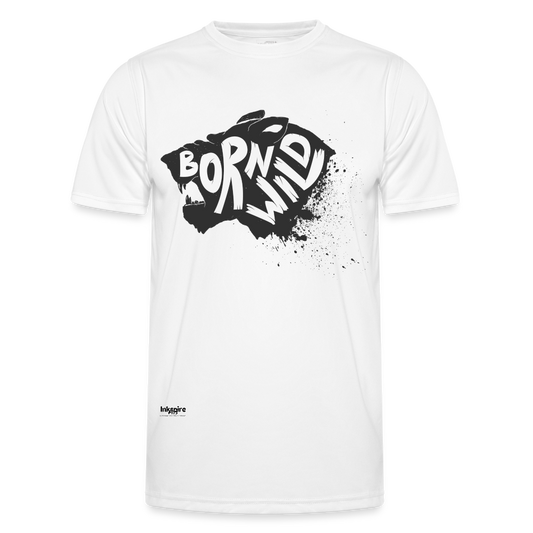 Born Wild Lion Functional T-Shirt - white