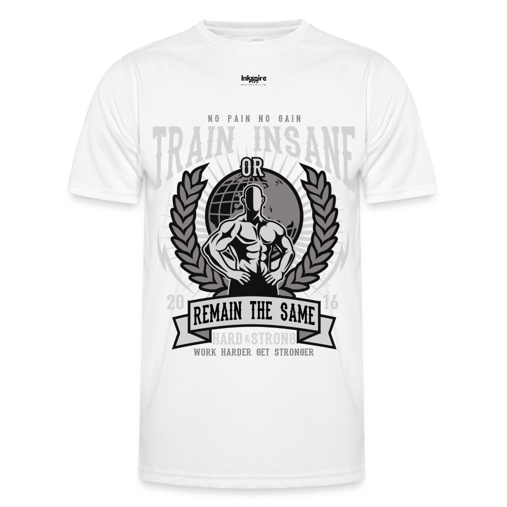 Train Insane Men's Functional T-Shirt - white