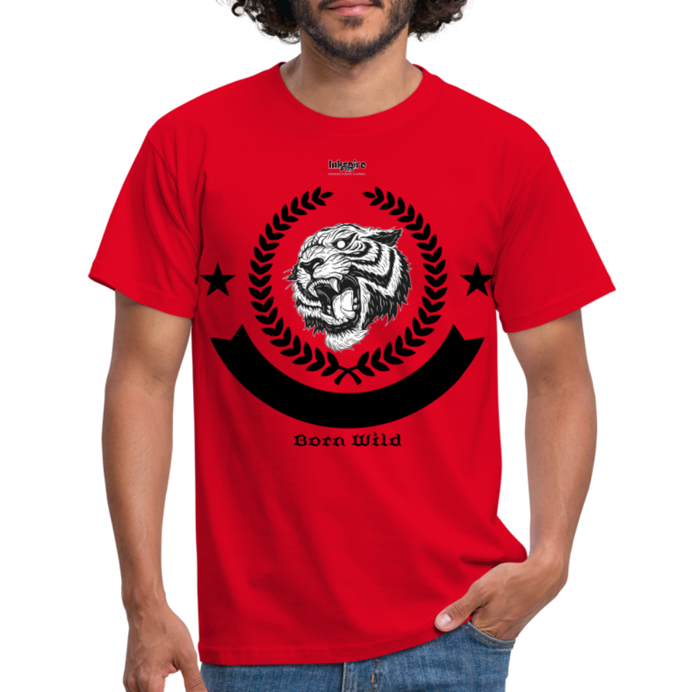 Born Wild Logo Men’s T-Shirt - red