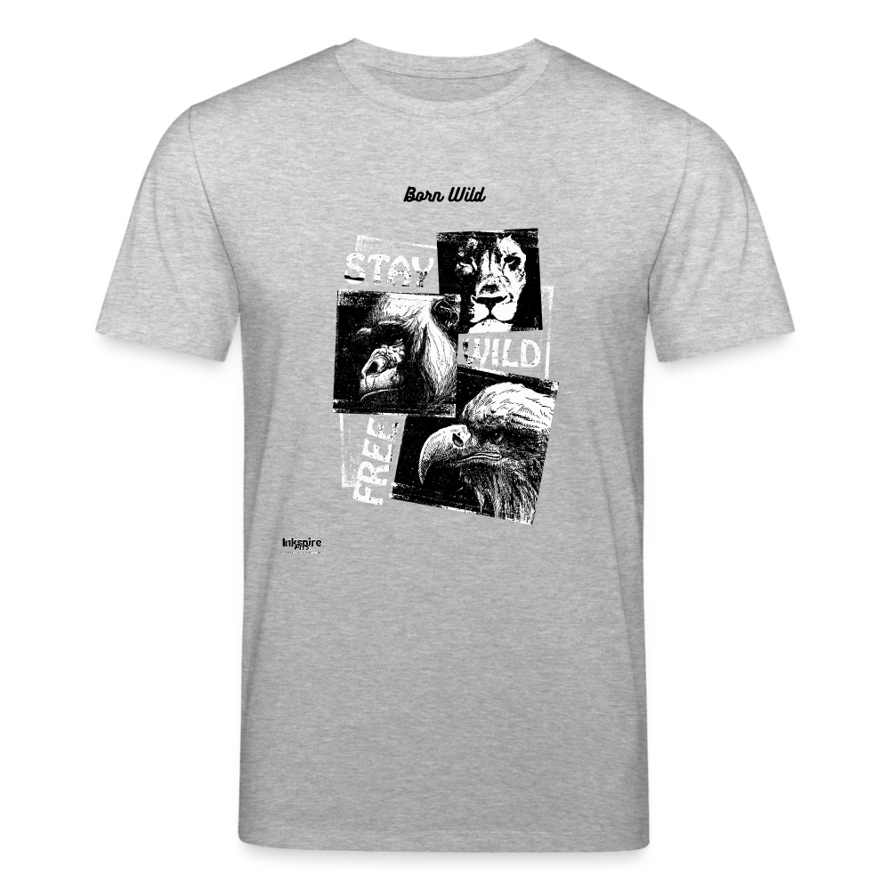 Men’s Premium T-Shirt | Born Wild - heather grey